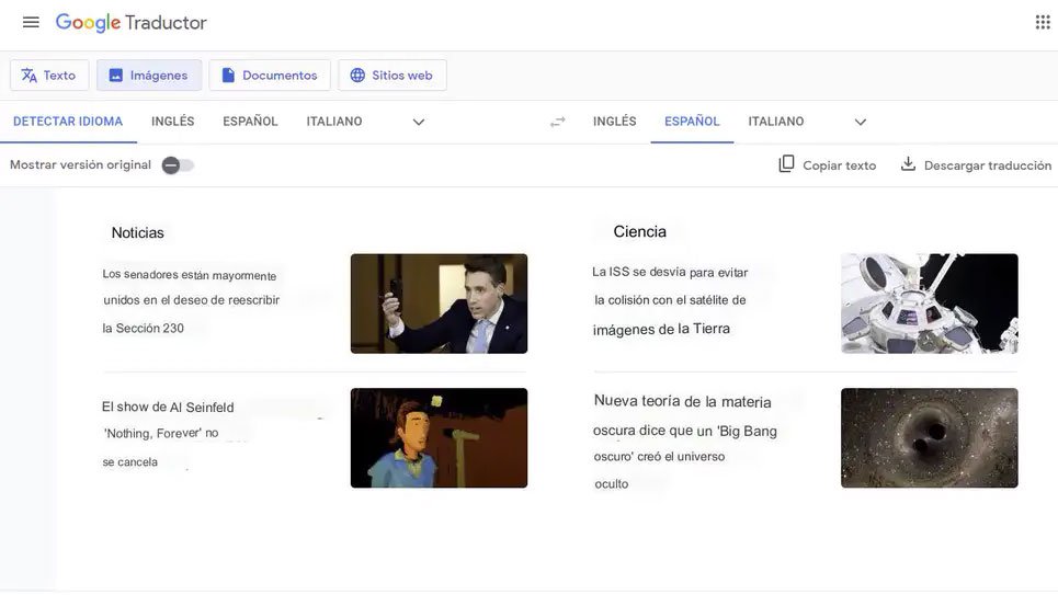 Google translate imagen